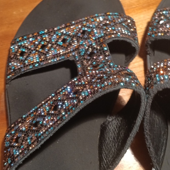 Yellow Box Women's Black and Brown Sandals Size 7 - Picture 4 of 9